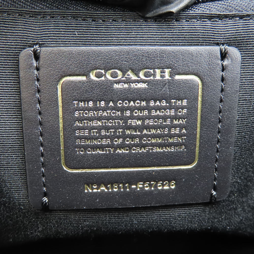 COACH Tote Bag F57526 leather black Women Used Authentic