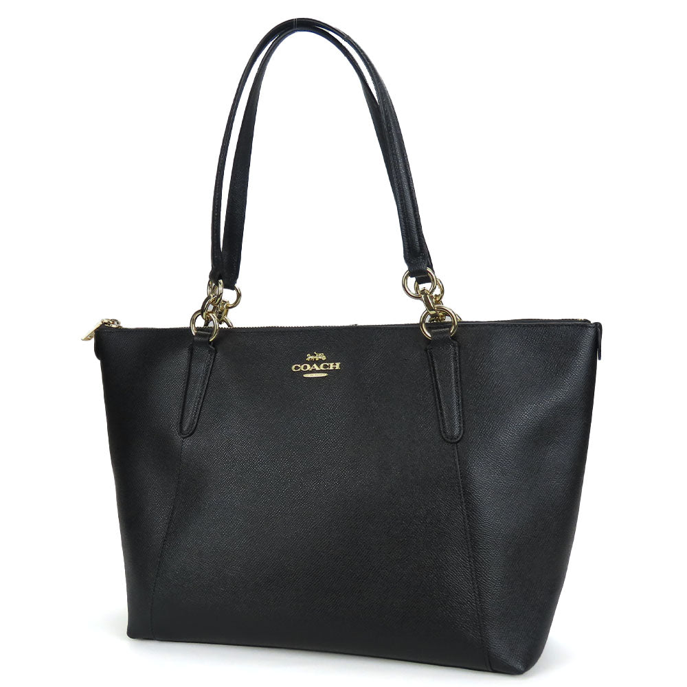 COACH Tote Bag F57526 leather black Women Used Authentic