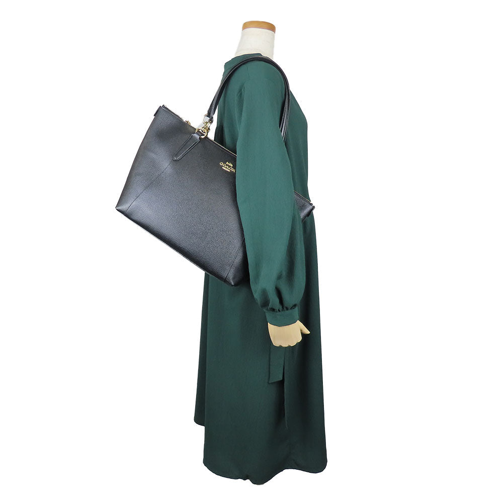 COACH Tote Bag F57526 leather black Women Used Authentic