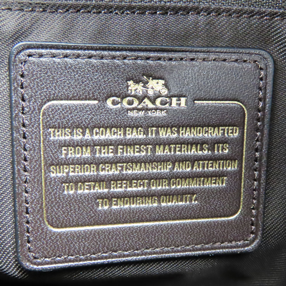 COACH Handbag 36370 Canvas, Leather Brown Signature Women Used Authentic