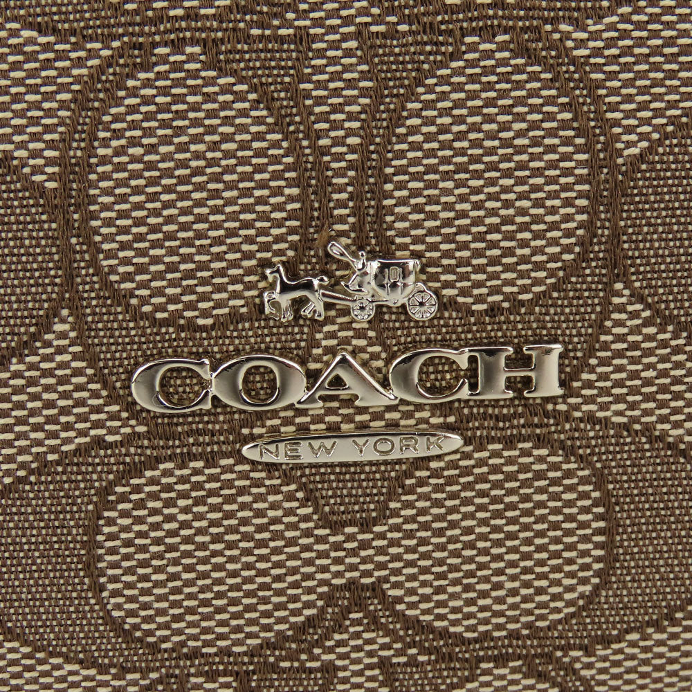 COACH Handbag 36370 Canvas, Leather Brown Signature Women Used Authentic