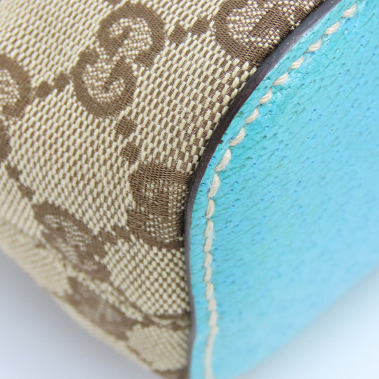 GUCCI Shoulder Bag 115002 GG canvas, leather blue Women Used Authentic