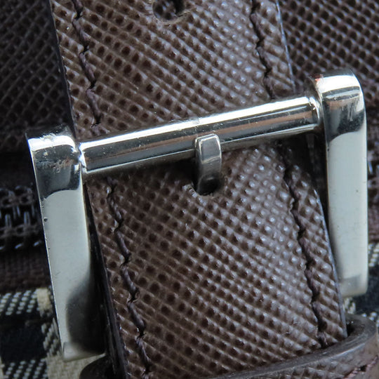 BURBERRY Shoulder Bag Canvas, Leather beige Women Used Authentic