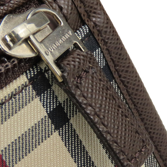 BURBERRY Shoulder Bag Canvas, Leather beige Women Used Authentic