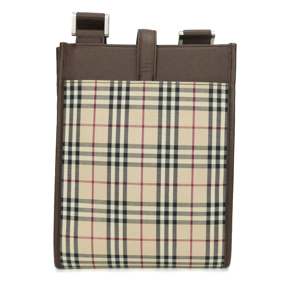 BURBERRY Shoulder Bag Canvas, Leather beige Women Used Authentic