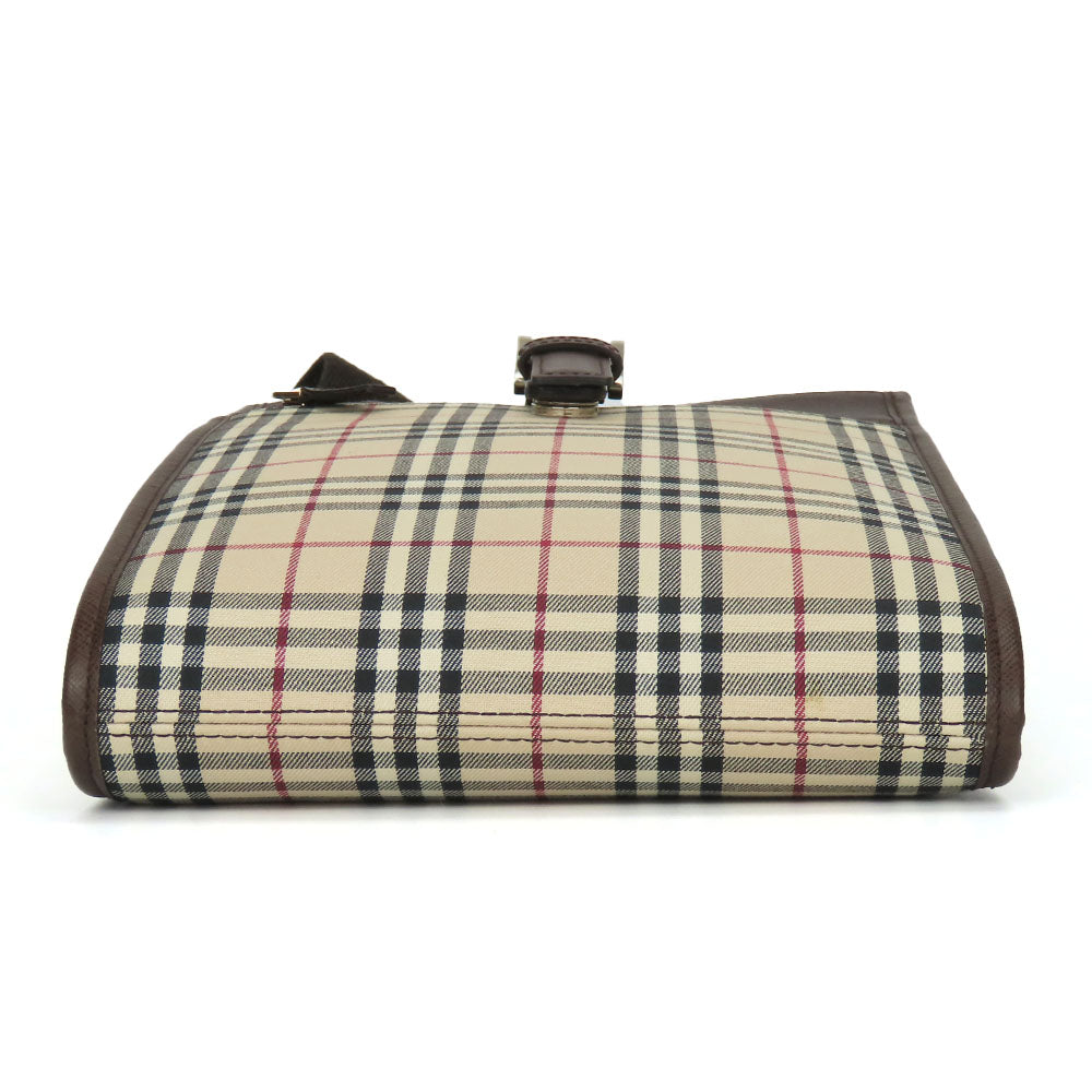 BURBERRY Shoulder Bag Canvas, Leather beige Women Used Authentic