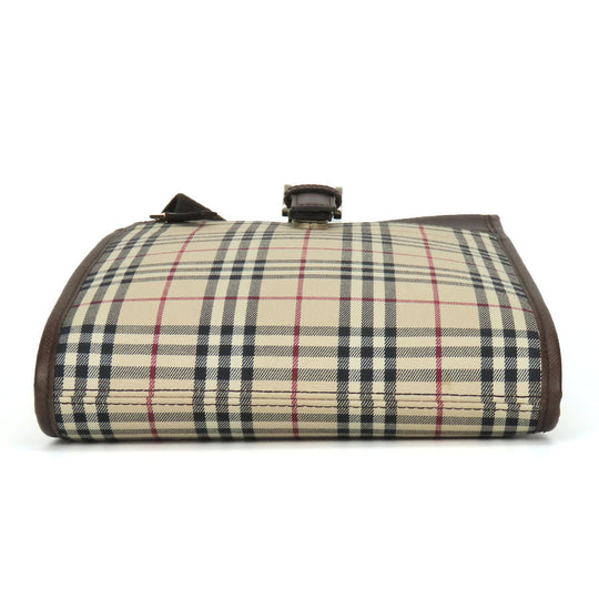 BURBERRY Shoulder Bag Canvas, Leather beige Women Used Authentic