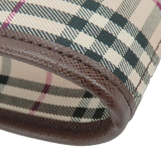 BURBERRY Shoulder Bag Canvas, Leather beige Women Used Authentic