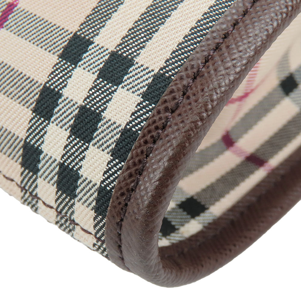 BURBERRY Shoulder Bag Canvas, Leather beige Women Used Authentic