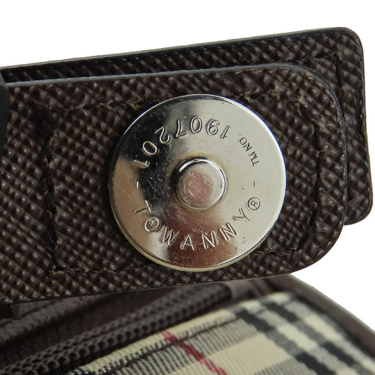 BURBERRY Shoulder Bag Canvas, Leather beige Women Used Authentic