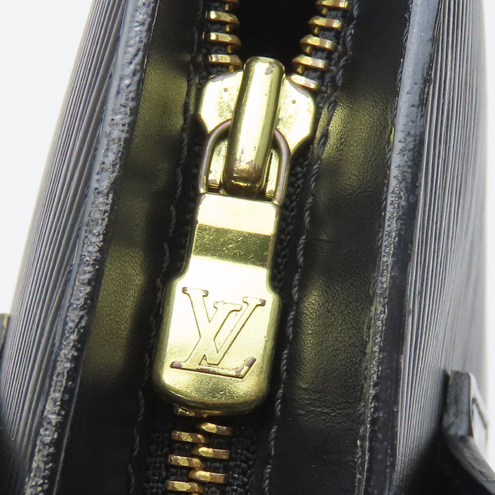 LOUIS VUITTON Tote Bag M52272 Epi Leather black Sun jack Women Used Authentic