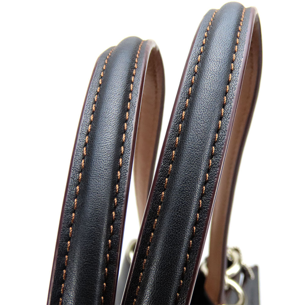 COACH Tote Bag F57540 Canvas, Leather black Women Used Authentic