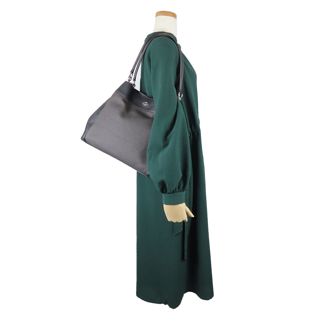 COACH Tote Bag F57540 Canvas, Leather black Women Used Authentic