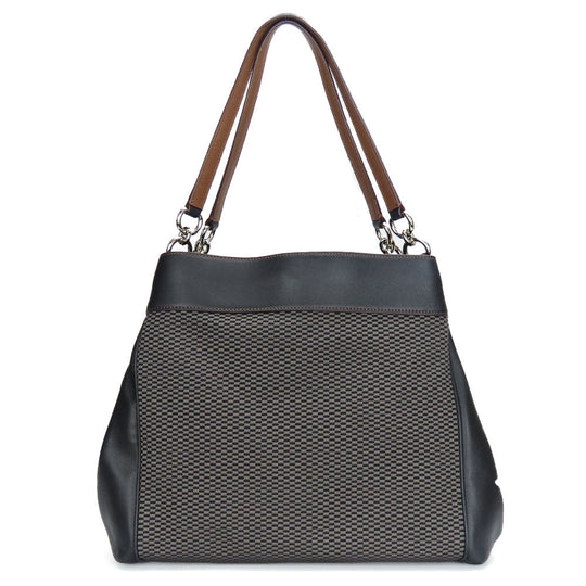 COACH Tote Bag F57540 Canvas, Leather black Women Used Authentic