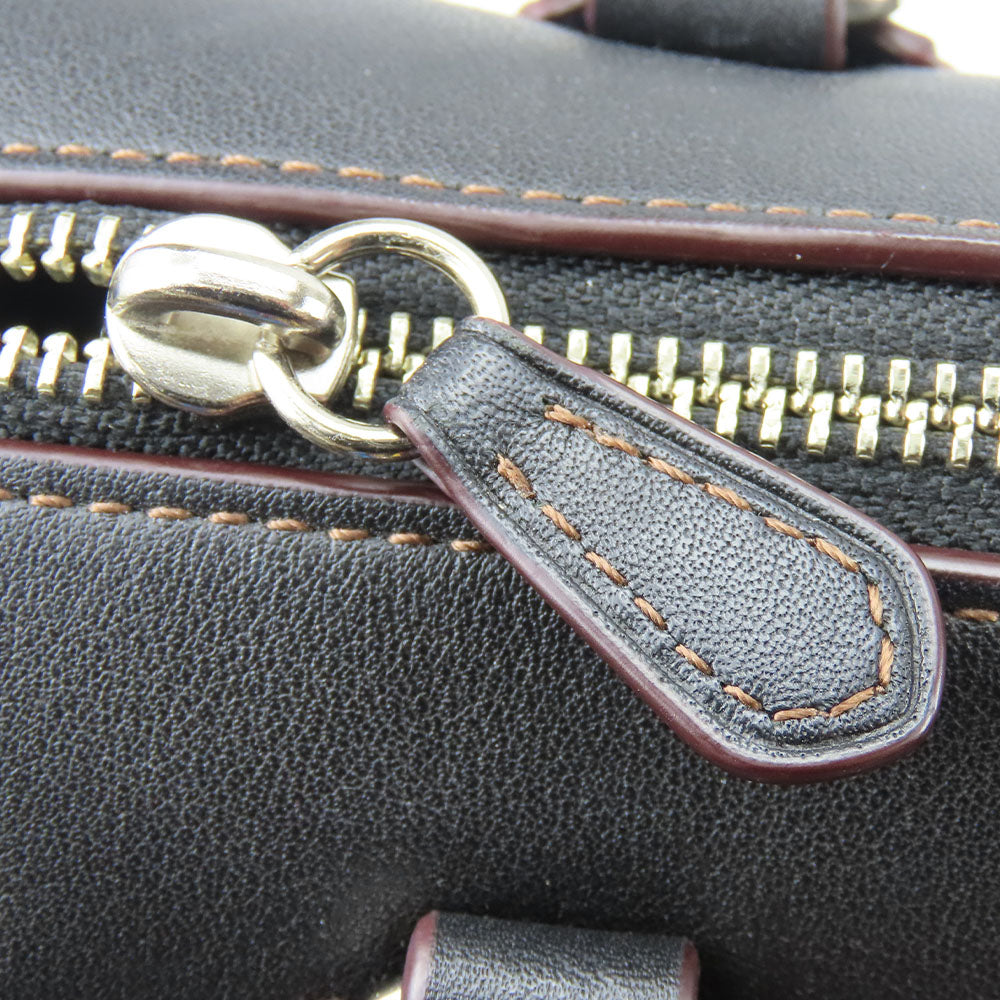 COACH Handbag F57242 Leather, Canvas black Women Used Authentic