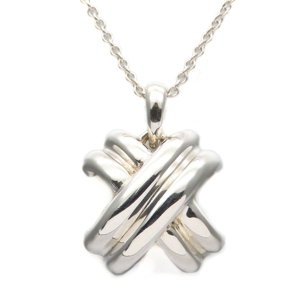 TIFFANY&Co. Necklace Silver925 Silver Signature cross Women Used Authentic