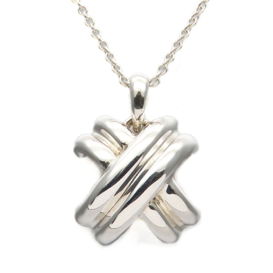 TIFFANY&Co. Necklace Silver925 Silver Signature cross Women Used Authentic