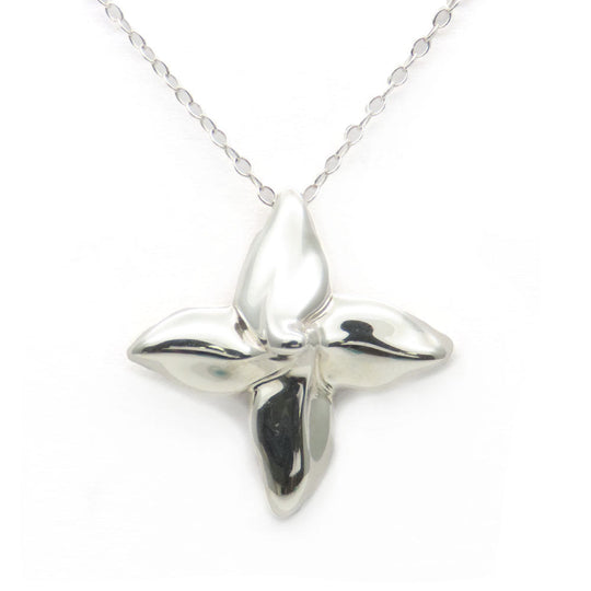TIFFANY&Co. Necklace Silver925 Silver poinsettia Women Used Authentic