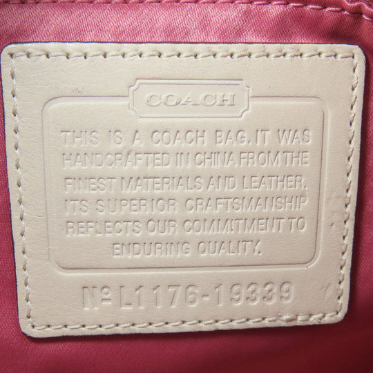 COACH Handbag 19339 Canvas, Leather, Sequins Pink, Multicolor Christine Women Used Authentic