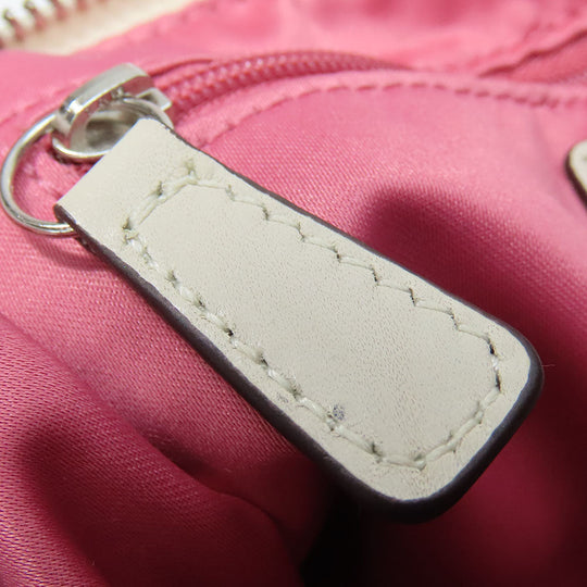 COACH Handbag 19339 Canvas, Leather, Sequins Pink, Multicolor Christine Women Used Authentic