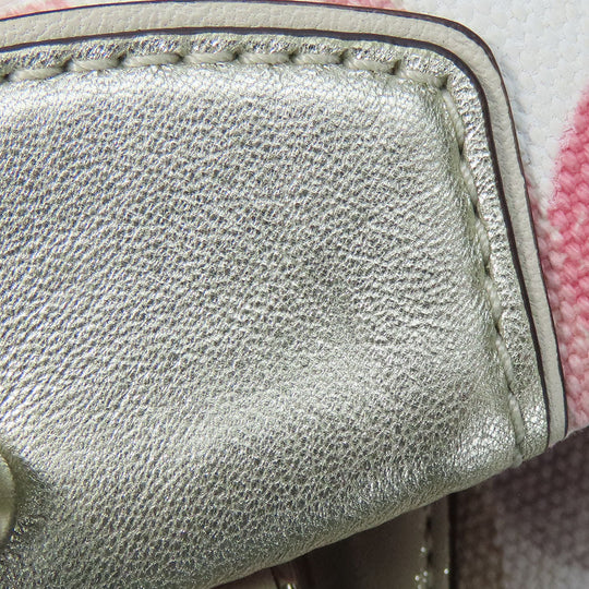 COACH Handbag 19339 Canvas, Leather, Sequins Pink, Multicolor Christine Women Used Authentic