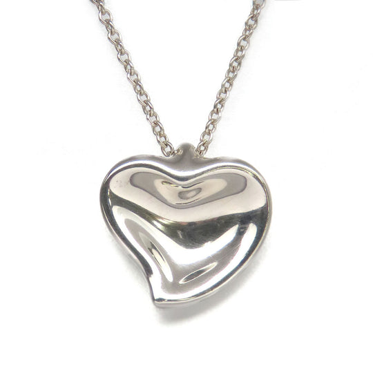TIFFANY&Co. Necklace Silver925 Silver Curved heart Women Used Authentic