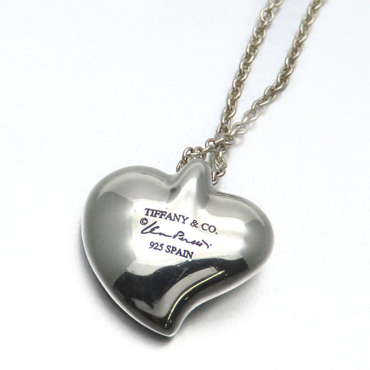 TIFFANY&Co. Necklace Silver925 Silver Curved heart Women Used Authentic
