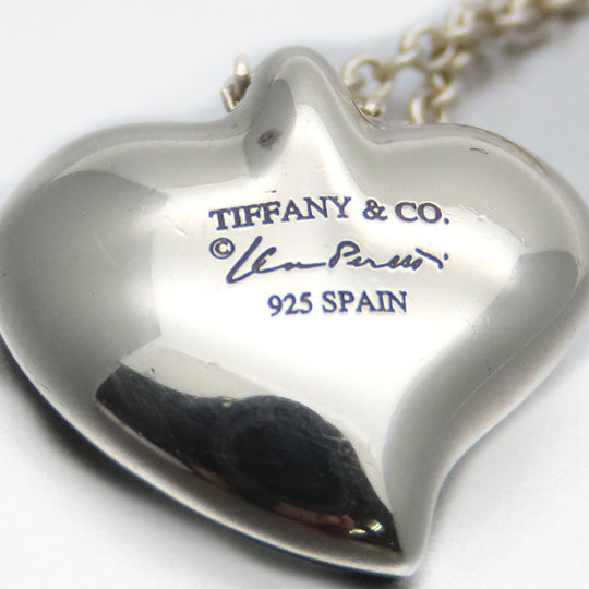 TIFFANY&Co. Necklace Silver925 Silver Curved heart Women Used Authentic