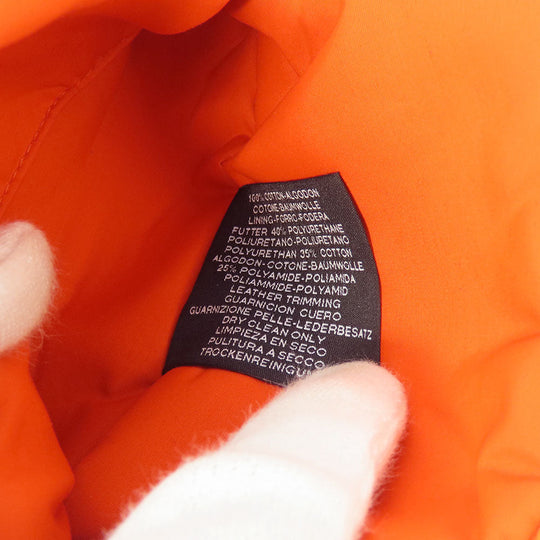 HERMES Pouch cotton Orange Bored pouch mini mini Women Used Authentic