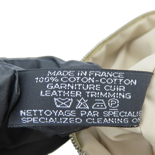 HERMES Pouch canvas Navy Chene Dunkle Truth Flat GM Women Used Authentic