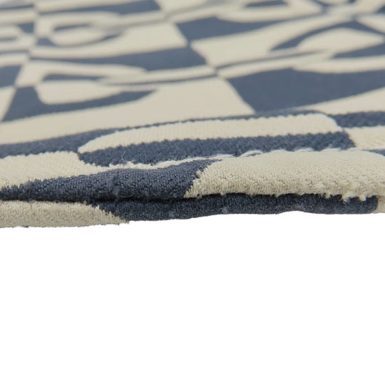 HERMES Pouch canvas Navy Chene Dunkle Truth Flat GM Women Used Authentic