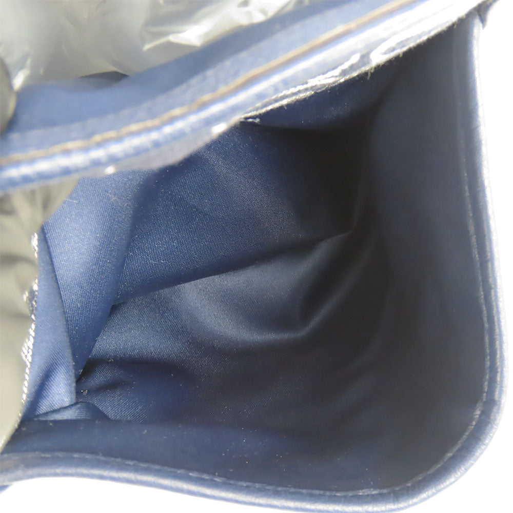 COACH Tote Bag F32622 Canvas, Leather Navy Signature Women Used Authentic