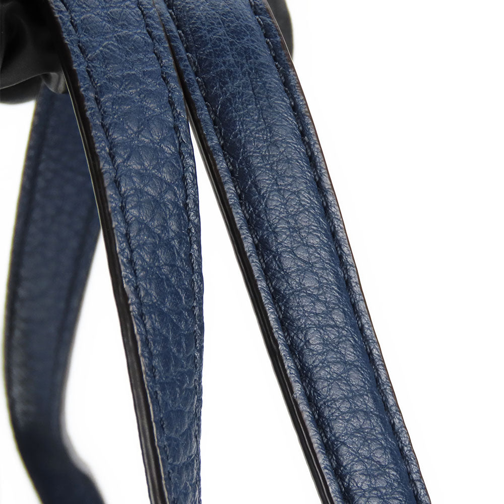 COACH Tote Bag F32622 Canvas, Leather Navy Signature Women Used Authentic