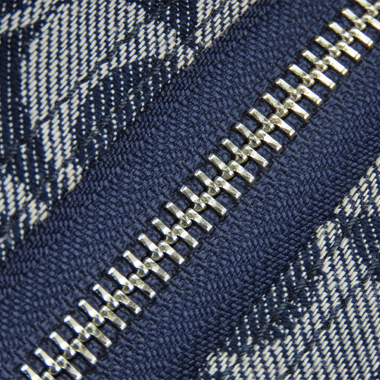 COACH Tote Bag F32622 Canvas, Leather Navy Signature Women Used Authentic