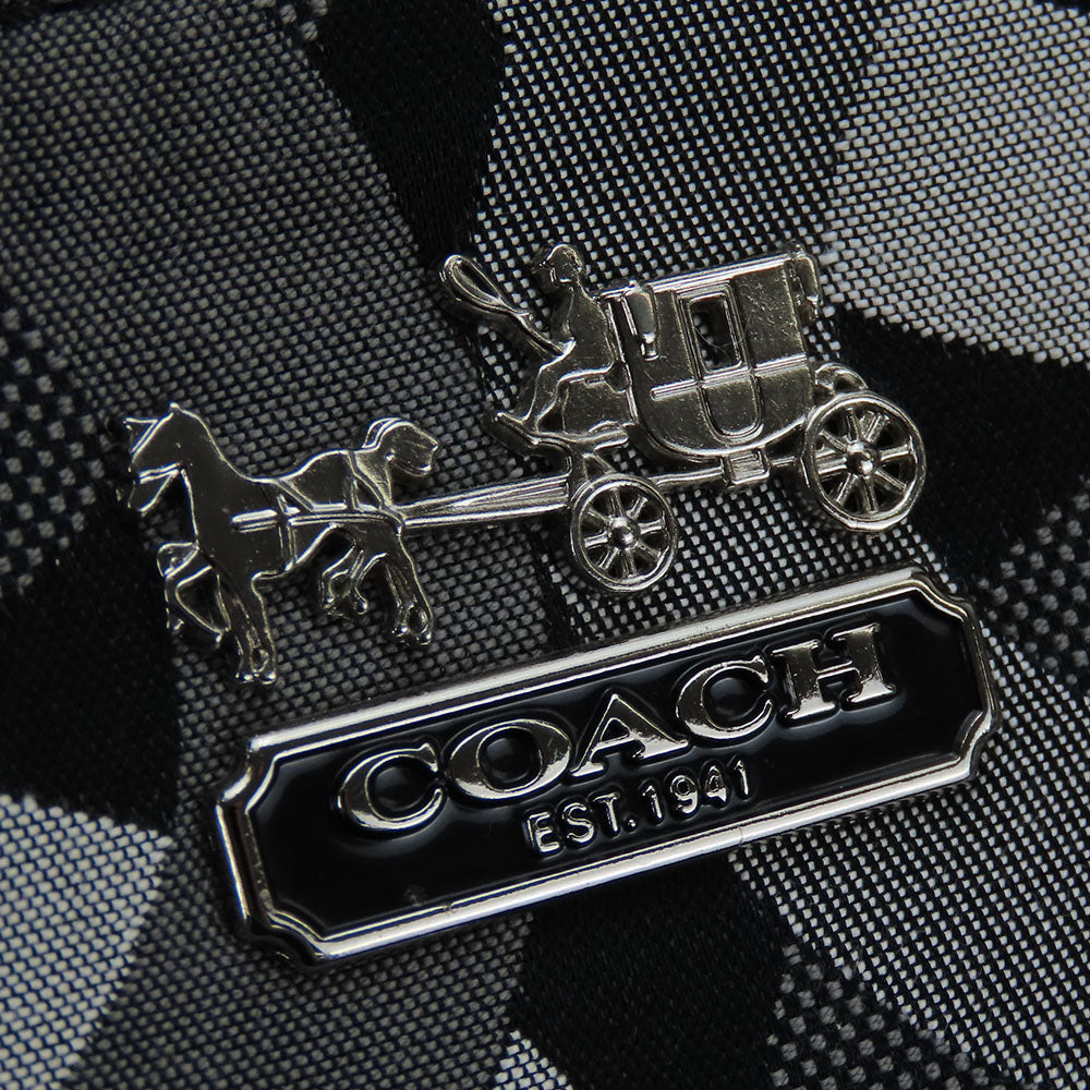 COACH Handbag 16901 canvas black Op art