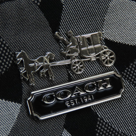 COACH Handbag 16901 canvas black Op art