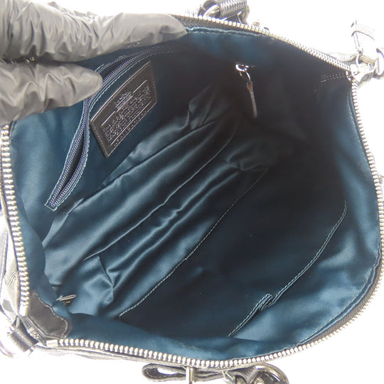 COACH Handbag 16901 canvas black Op art