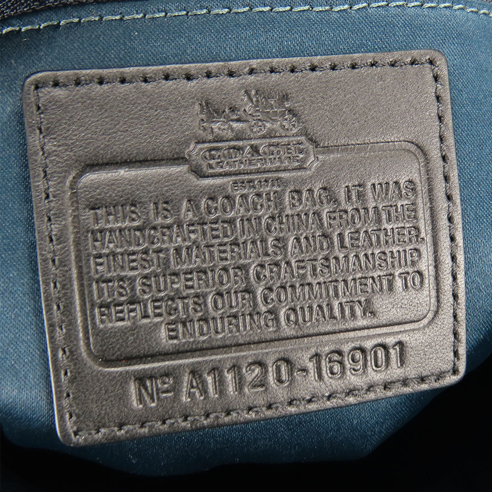 COACH Handbag 16901 canvas black Op art