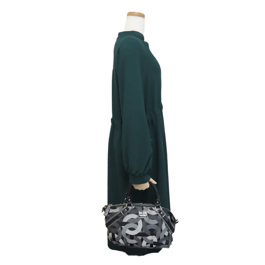 COACH Handbag 16901 canvas black Op art