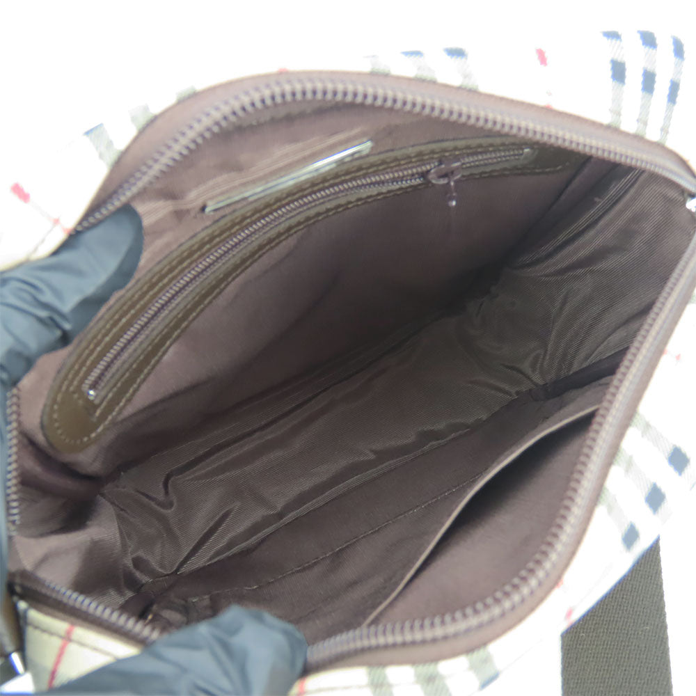 BURBERRY Shoulder Bag Canvas, Leather Brown Women Used Authentic