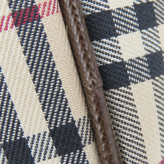 BURBERRY Shoulder Bag Canvas, Leather Brown Women Used Authentic