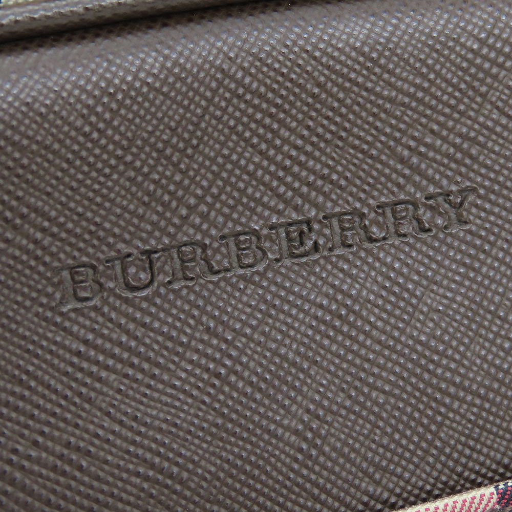 BURBERRY Shoulder Bag Canvas, Leather Brown Women Used Authentic