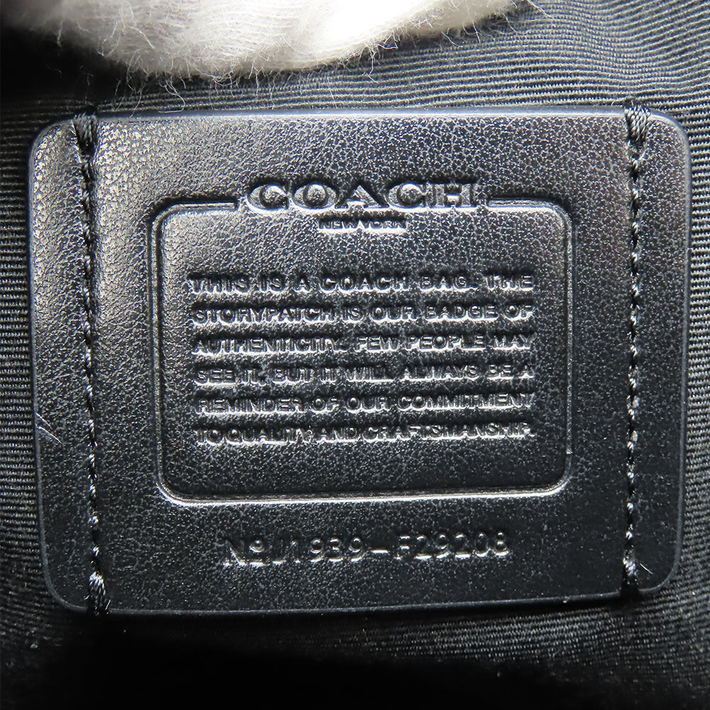 COACH Tote Bag F29208 Leather, PVC black Signature Women Used Authentic