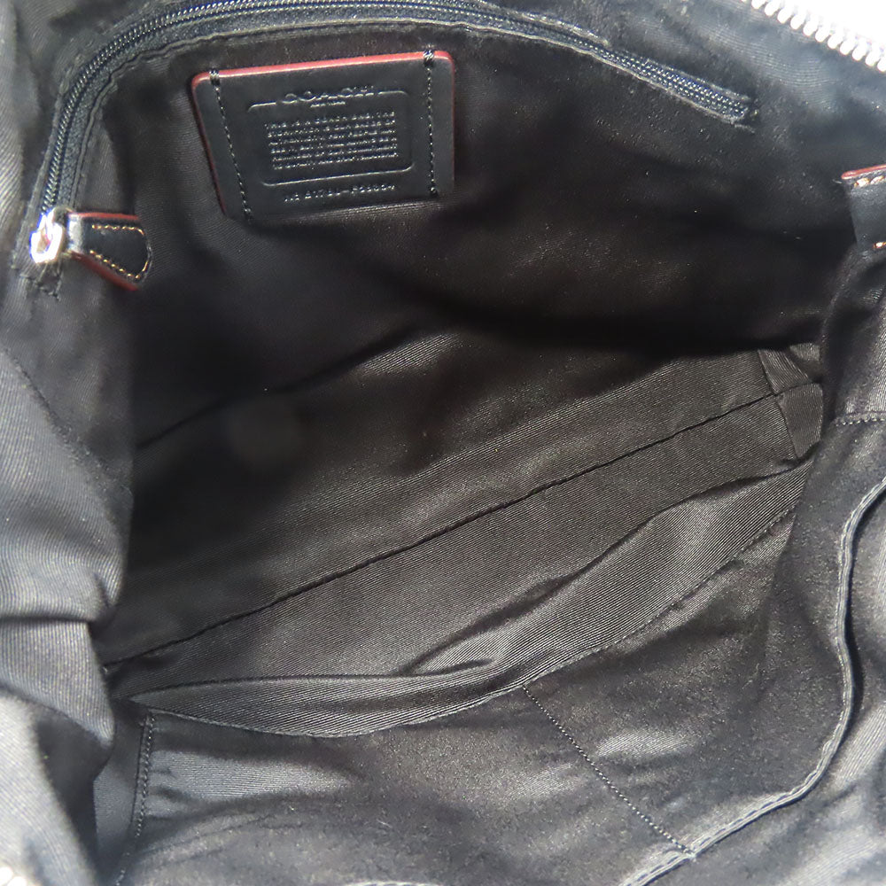 COACH Handbag F59354 leather black Women Used Authentic