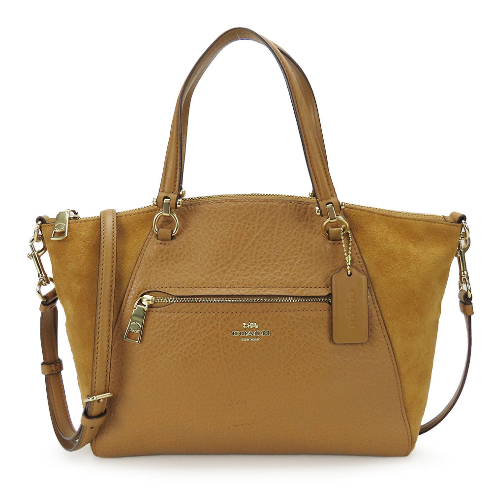 COACH Handbag F79999 Leather, Suede Brown Women Used Authentic