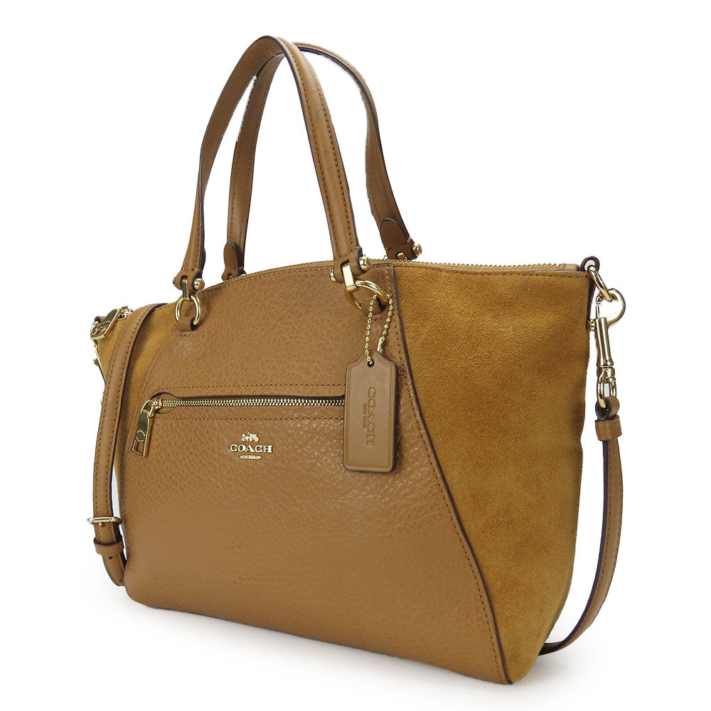 COACH Handbag F79999 Leather, Suede Brown Women Used Authentic