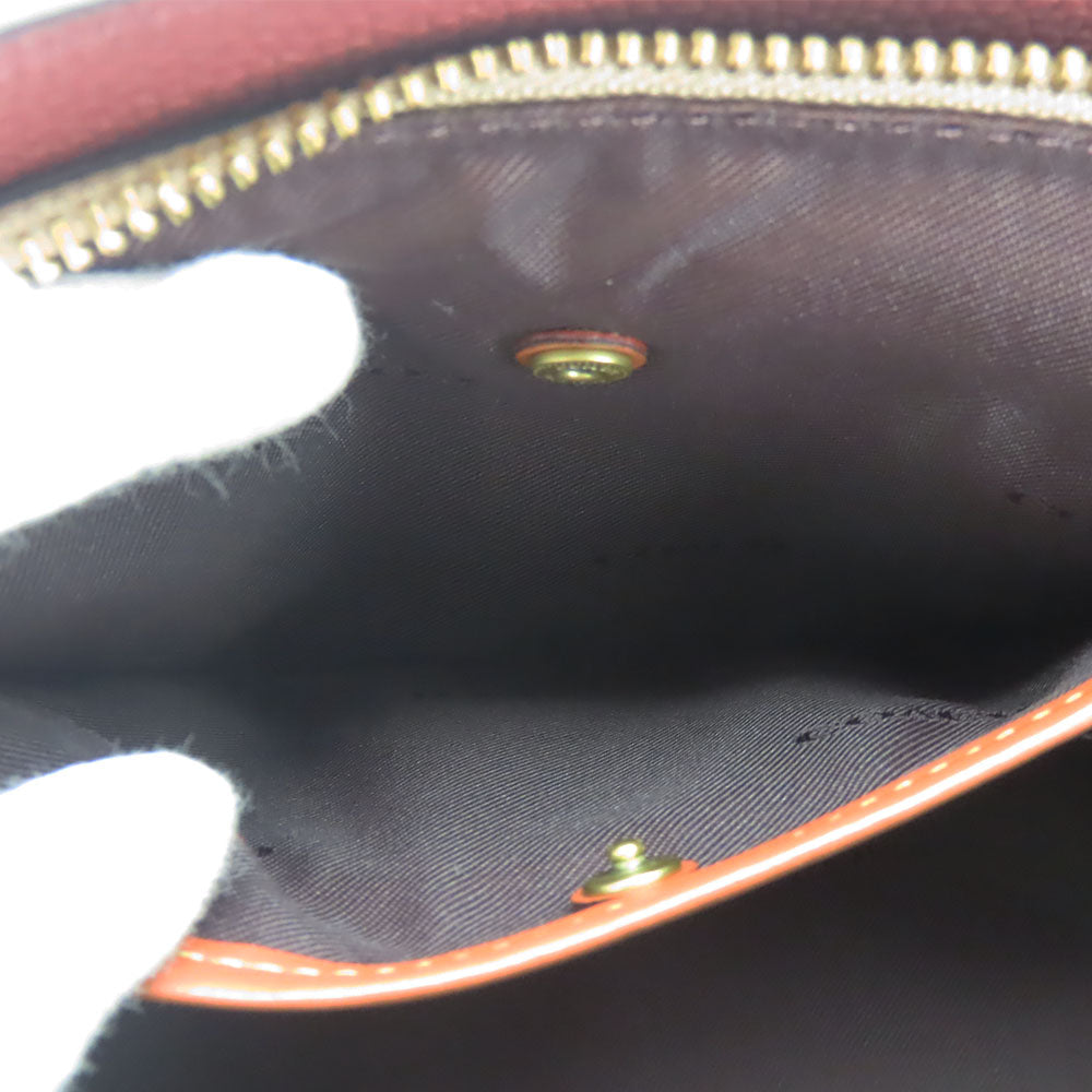 COACH Handbag 5208 leather wine-red Women Used Authentic