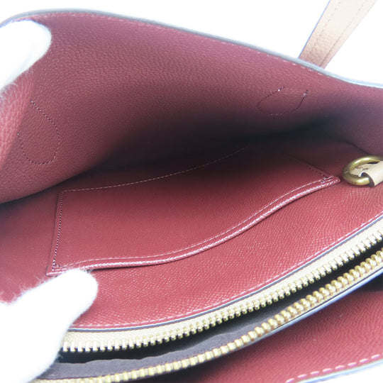 COACH Handbag 5208 leather wine-red Women Used Authentic