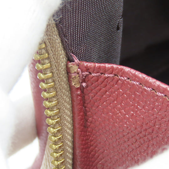 COACH Handbag 5208 leather wine-red Women Used Authentic