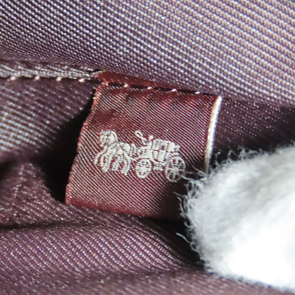 COACH Handbag 5208 leather wine-red Women Used Authentic